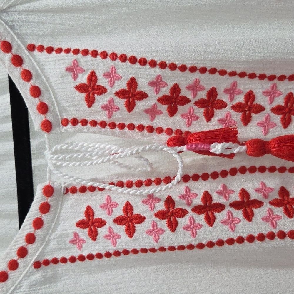 Boden Marla Embroidered Tunic 100% Cotton Top, Size 18 - Picture 8 of 8